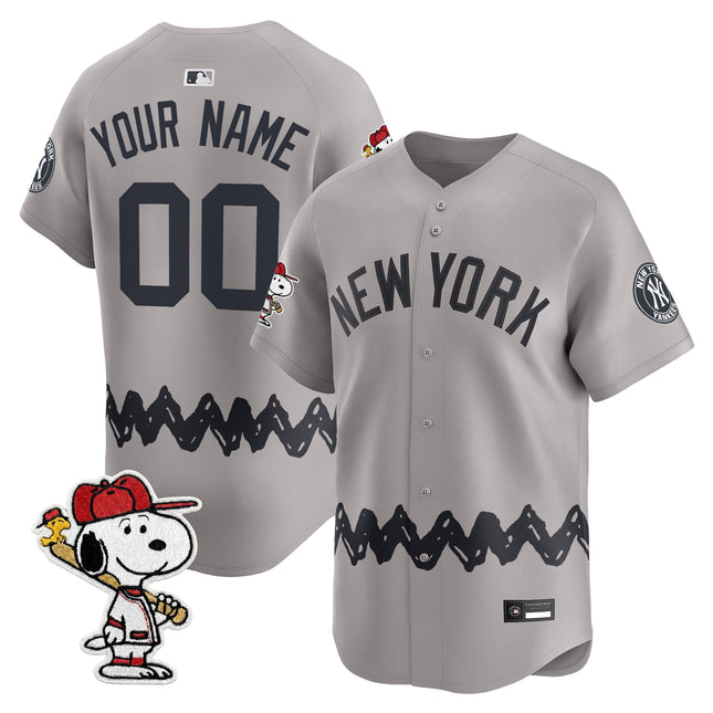 Yankees x Peanuts Vapor Premier Limited Custom Jersey - Stitched