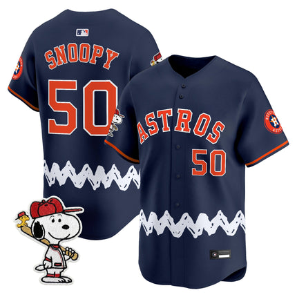 Men's Houston Astros x Peanuts Vapor Premier Limited Jersey - Stitched