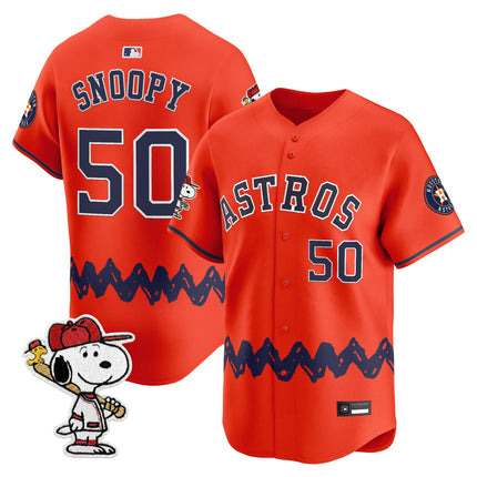 Men's Houston Astros x Peanuts Vapor Premier Limited Jersey - Stitched