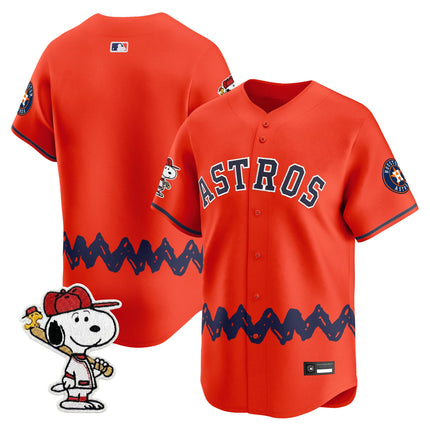 Men's Houston Astros x Peanuts Vapor Premier Limited Jersey - Stitched