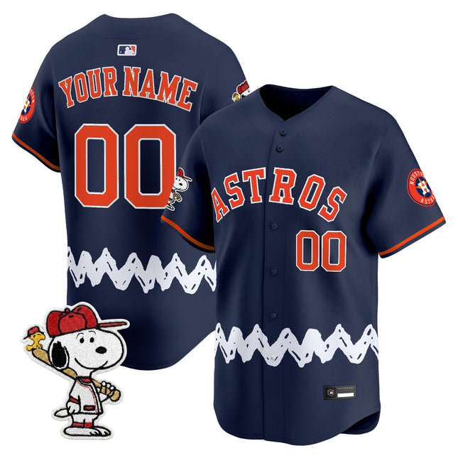 Houston Astros x Peanuts Vapor Premier Limited Custom Jersey - Stitched