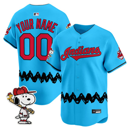 Cleveland Indians x Peanuts Vapor Premier Limited Custom Jersey - Stitched