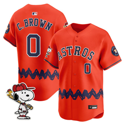 Men's Houston Astros x Peanuts Vapor Premier Limited Jersey - Stitched