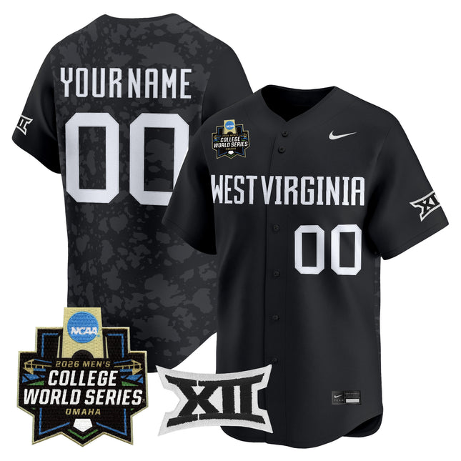 West Virginia Mountaineers 2026 World Series Patch Vapor Premier Limited Custom Jersey - All Stitched