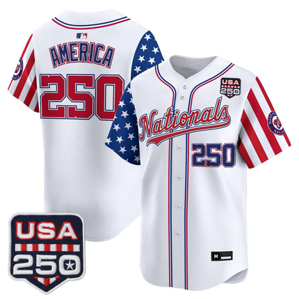 Men's Washington Nationals "America 250 Edition" Vapor Premier Limited Jersey - All Stitched