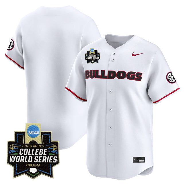 Men's Georgia Bulldogs Baseball 2026 World Series Vapor Premier Limited Jersey - All Stitched