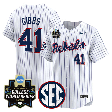Men's Ole Miss Rebels 2026 World Series Vapor Premier Limited Jersey - All Stitched