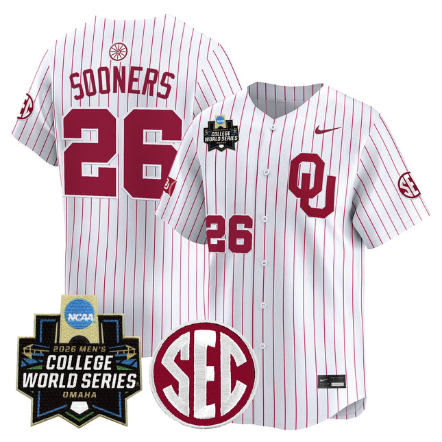 Men's Oklahoma Sooners 2026 World Series Vapor Premier Limited Jersey - All Stitched