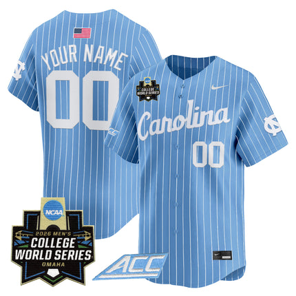 North Carolina Tar Heels 2026 World Series Vapor Premier Limited Custom Jersey - All Stitched