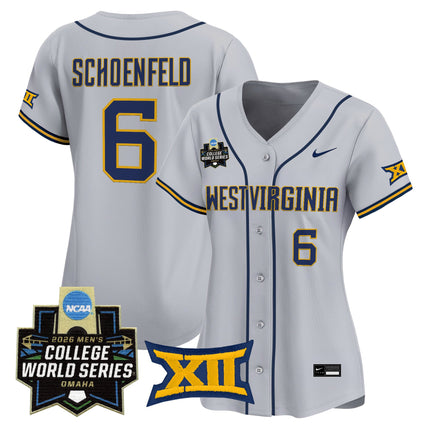 Women's West Virginia Mountaineers 2026 World Series Patch Vapor Premier Limited Jersey - All Stitched