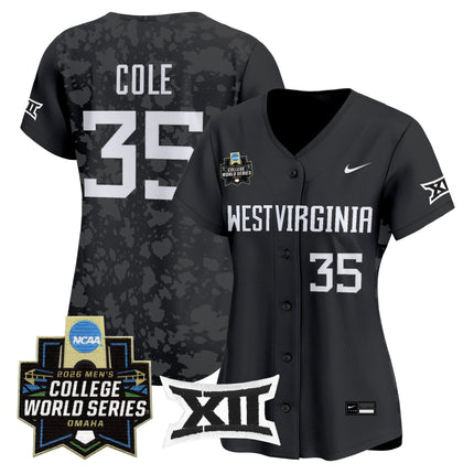 Women's West Virginia Mountaineers 2026 World Series Patch Vapor Premier Limited Jersey - All Stitched