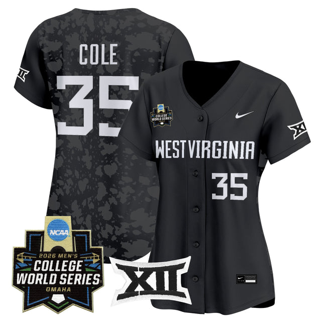 Women's West Virginia Mountaineers 2026 World Series Patch Vapor Premier Limited Jersey - All Stitched