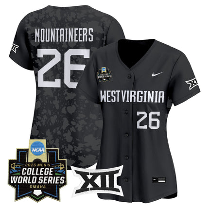 Women's West Virginia Mountaineers 2026 World Series Patch Vapor Premier Limited Jersey - All Stitched