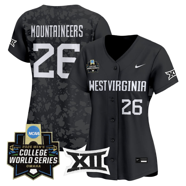 Women's West Virginia Mountaineers 2026 World Series Patch Vapor Premier Limited Jersey - All Stitched
