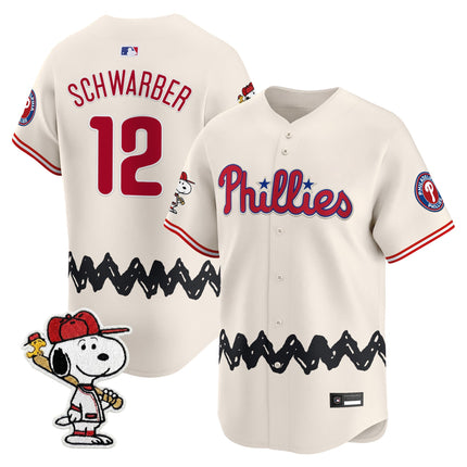 Men's Philadelphia Phillies x Peanuts Vapor Premier Limited Jersey - Stitched