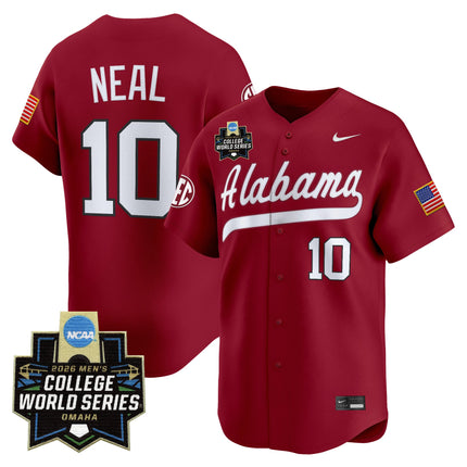 Men's Alabama Crimson Tide 2026 World Series Vapor Premier Limited Jersey - All Stitched