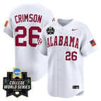 White / #26 Crimson / S