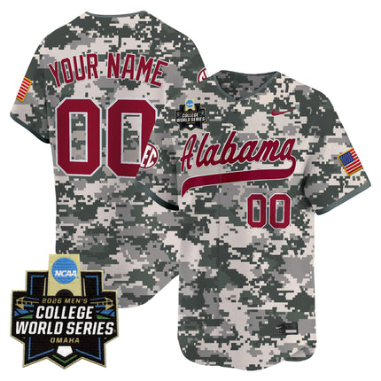 Alabama Crimson Tide 2026 World Series Vapor Premier Limited Custom Jersey - All Stitched
