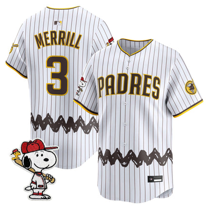 Men's Padres x Peanuts Vapor Premier Limited Jersey - Stitched