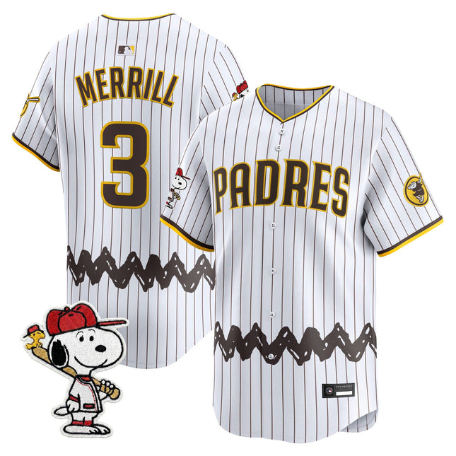Men's Padres x Peanuts Vapor Premier Limited Jersey - Stitched