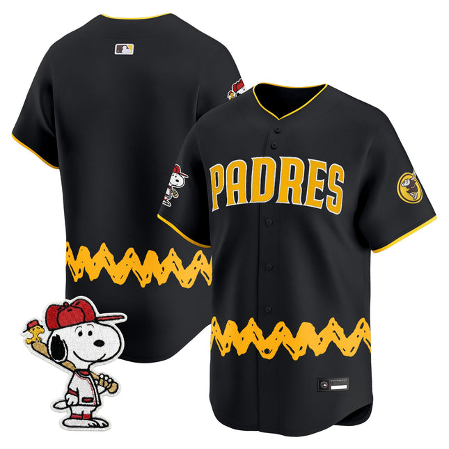 Men's Padres x Peanuts Vapor Premier Limited Jersey - Stitched