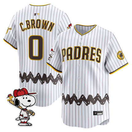 Men's Padres x Peanuts Vapor Premier Limited Jersey - Stitched
