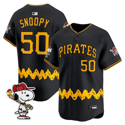 Men's Pittsburgh Pirates x Peanuts Vapor Premier Limited Jersey - Stitched