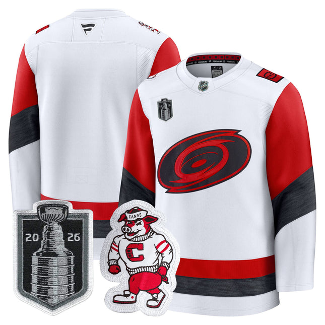 Men's Carolina Hurricanes 2026 Stanley Cup Patch Premium Jersey - All Stitched