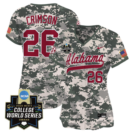 Women's Alabama Crimson Tide 2026 World Series Vapor Premier Limited Jersey - All Stitched
