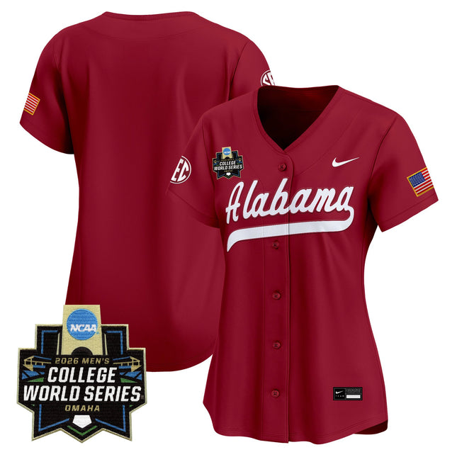 Women's Alabama Crimson Tide 2026 World Series Vapor Premier Limited Jersey - All Stitched