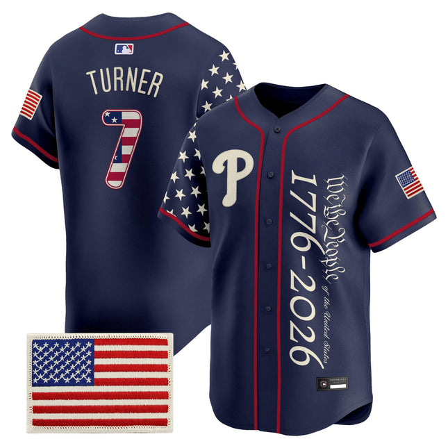Men's Philadelphia Phillies "America 250 Edition" Vapor Premier Limited Jersey V2 - Stitched