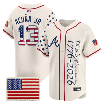 Men's Atlanta Braves "America 250 Edition" Vapor Premier Limited Jersey V2 - Stitched