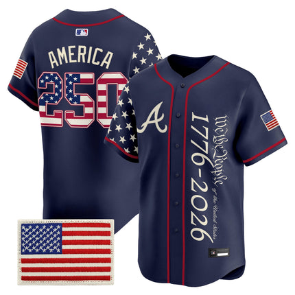 Men's Atlanta Braves "America 250 Edition" Vapor Premier Limited Jersey V2 - Stitched