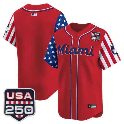 Men's Miami Marlins "America 250 Edition" Vapor Premier Limited Jersey - All Stitched