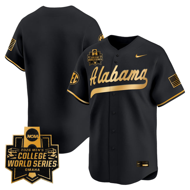Men's Alabama Crimson Tide 2026 World Series Vapor Premier Limited Jersey V2 - All Stitched