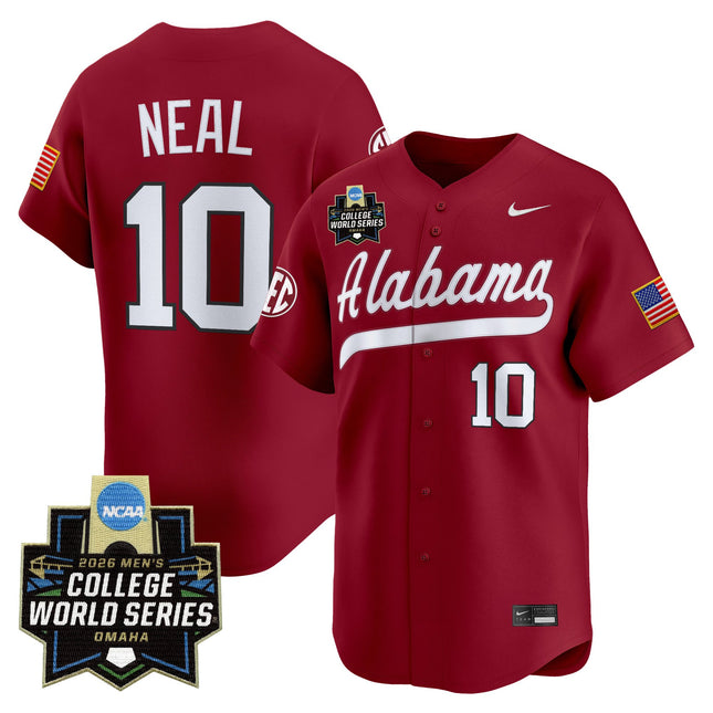 Men's Alabama Crimson Tide 2026 World Series Vapor Premier Limited Jersey V2 - All Stitched