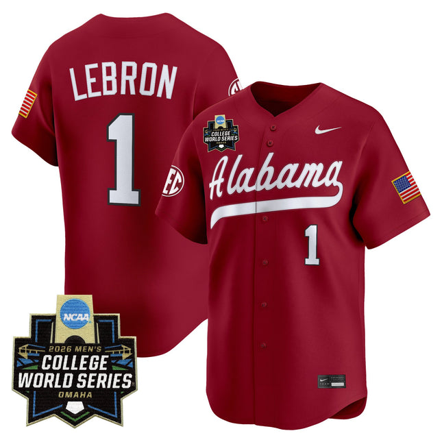 Men's Alabama Crimson Tide 2026 World Series Vapor Premier Limited Jersey V2 - All Stitched