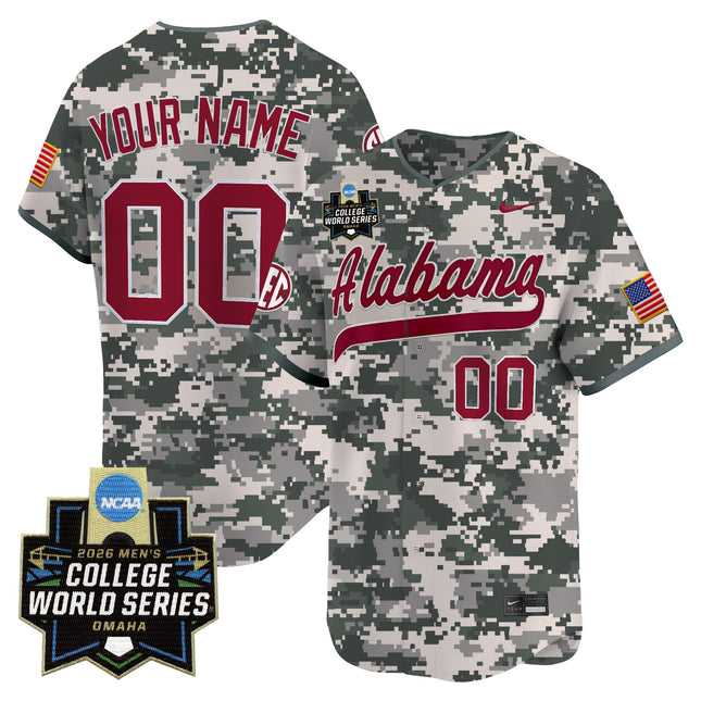 Alabama Crimson Tide 2026 World Series Vapor Premier Limited Custom Jersey V2 - All Stitched