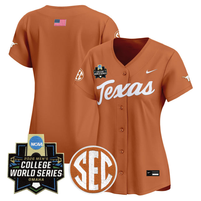 Women's Texas Longhorns 2026 World Series Vapor Premier Limited Jersey - All Stitched