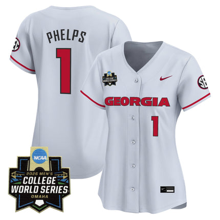 Women's Georgia Bulldogs Baseball 2026 World Series Vapor Premier Limited Jersey - All Stitched