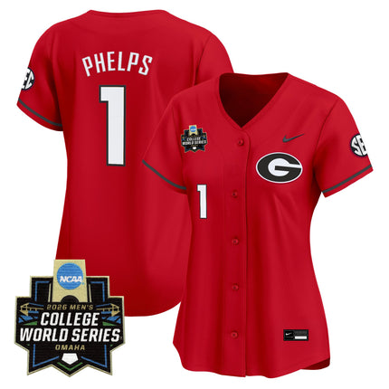 Women's Georgia Bulldogs Baseball 2026 World Series Vapor Premier Limited Jersey - All Stitched