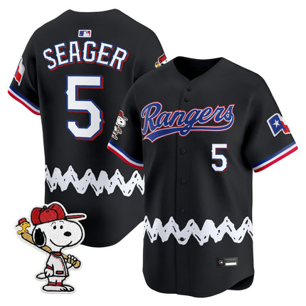 Men's Texas Rangers x Peanuts Vapor Premier Limited Jersey - Stitched