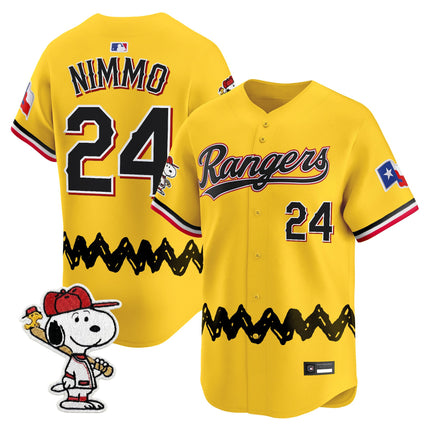 Men's Texas Rangers x Peanuts Vapor Premier Limited Jersey - Stitched