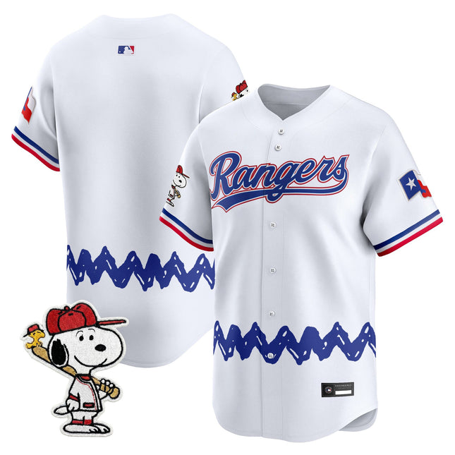 Men's Texas Rangers x Peanuts Vapor Premier Limited Jersey - Stitched