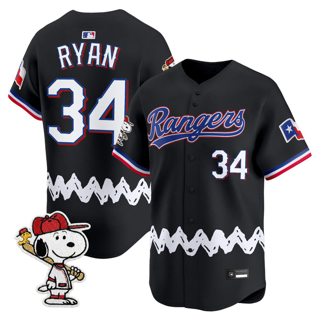 Men's Texas Rangers x Peanuts Vapor Premier Limited Jersey - Stitched