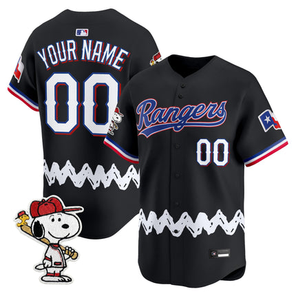 Texas Rangers x Peanuts Vapor Premier Limited Custom Jersey - Stitched