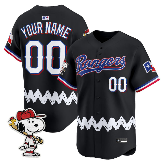 Texas Rangers x Peanuts Vapor Premier Limited Custom Jersey - Stitched
