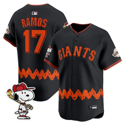 Men's San Francisco Giants x Peanuts Vapor Premier Limited Jersey - Stitched
