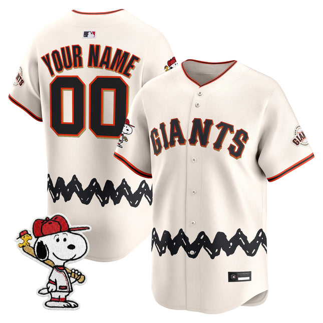 San Francisco Giants x Peanuts Vapor Premier Limited Custom Jersey - Stitched