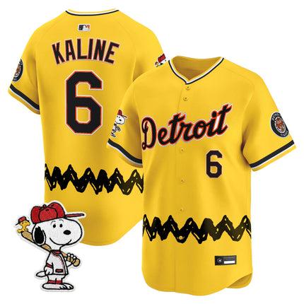 Men's Detroit Tigers x Peanuts Vapor Premier Limited Jersey - Stitched